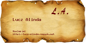 Lucz Alinda névjegykártya